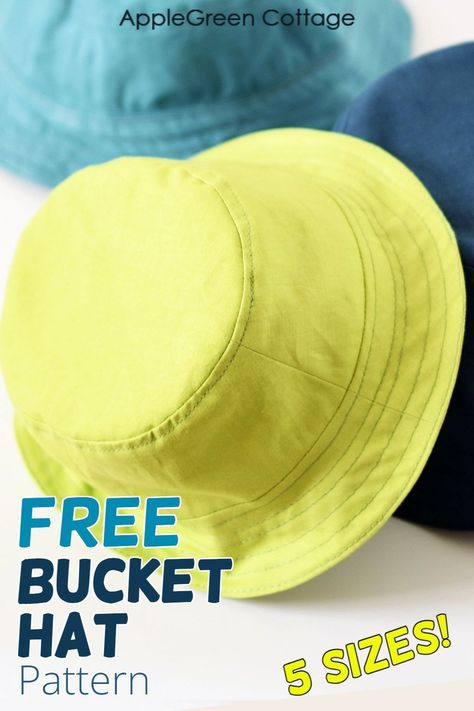 Afternoon Bucket Hat Pattern, Diy Denim Bucket Hat Pattern, Sew Bucket Hat Patterns, Bucket Hat Pdf, Childrens Bucket Hat Free Pattern, Bucket Hat Sewing Pattern Free Printable, Hat Diy Sewing, Bucket Hats Diy, Baby Bucket Hat Pattern Free