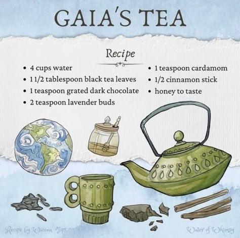 Water Of Whimsy, Khalil Gibran The Prophet, Tea Magick, Tea Blends Recipes, Books And Tea, Kitchen Witch Recipes, Tea Remedies, Whimsy Art, Black Tea Leaves