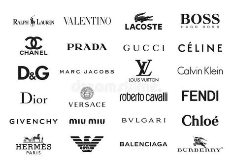 Mode Logos, Famous Clothing Brands, Mode Logo, Luxe Logo, Luxury Brand Logo, Best Clothing Brands, Top Clothing Brands, Luxury Clothing Brands, Clothing Brand Logos