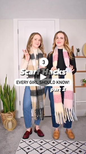 40K views · 35 reactions | Scarf hacks every girl needs to know part 2. We love that chunky scarves are still trending this year! Resharing some of our favorite ways to wear to beat the cold weather . . . #fashionhack #styletip #scarfstyle | Two Scoops of Style | Two Scoops of Style · Original audio Oversized Scarf Outfit, Scarf Hacks, Thick Scarf, Chunky Scarves, Girl Needs, Every Girl, Scarf Styles, Chunky Knit, Our Love