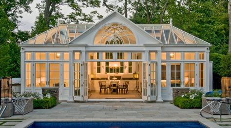 Pool House Design, Conservatory Kitchen, Pool House Designs, Pool House Plans, Contemporary Patio, Sunroom Designs, Best Modern House Design, Casa Country, Glass Ceiling