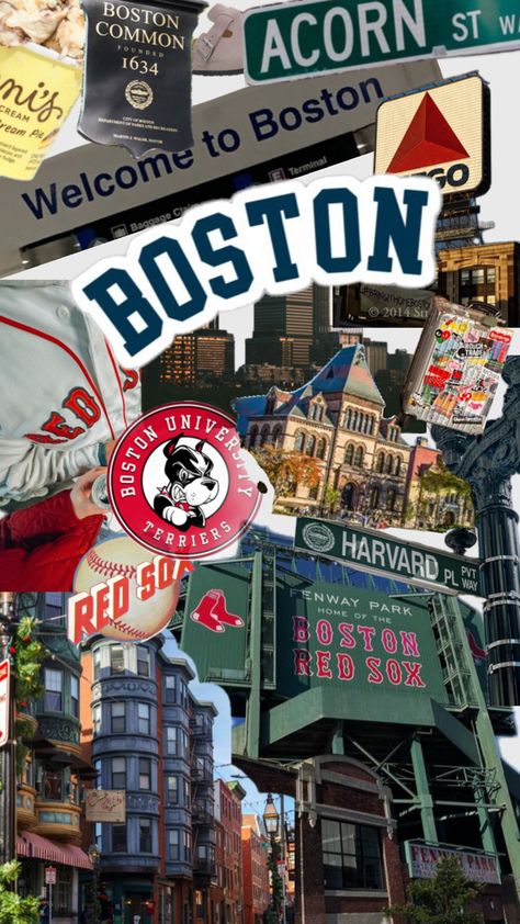 I want to live in boston so bad Boston Red Sox Wallpaper, Boston Aesthetic, Boston Vacation, College Vision Board, Living In Boston, Boston Travel, I Want To Live, Boston Common, Bedroom Wall Collage