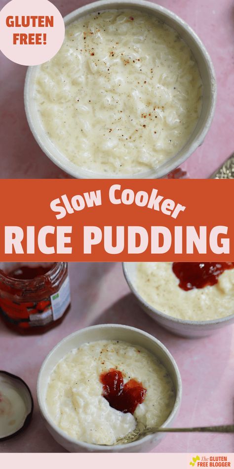 Slow Cooker Rice Pudding Crock Pot Rice Pudding Easy, Rice Slow Cooker Recipes, Crockpot Rice Pudding, Gluten Free Slow Cooker Recipes, Rice Pudding Recipe Easy, Chocolate Rice Pudding, Slow Cooker Rice Pudding, Easy Rice Pudding, Bagel Recipe Easy