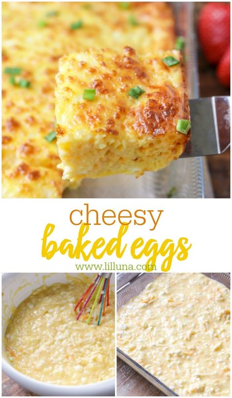 Egg Dishes For Brunch Casseroles, Cheesy Eggs Casserole, Keto Baked Eggs, Best Egg Casserole Ever, Healthy Baked Eggs, Baked Egg Recipes For Dinner, Recipes With Eggs Breakfast, Cheesy Egg Bake, Baked Egg Casserole Easy Recipes