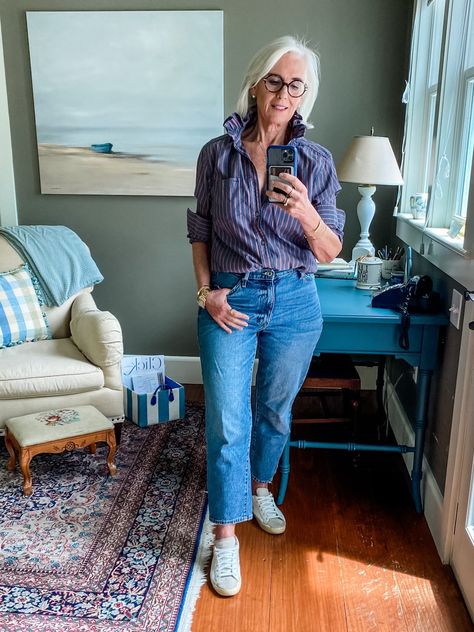 Women Tennis Shoes, A Week Of Outfits, Week Of Outfits, 50s Women, Outfit Inspiration Women, Cup Of Jo, Mom And Grandma, Of Outfits, Complete Outfits