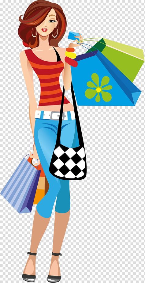 Fashion Png, Shopping Pictures, Shopping Clipart, Cute Png, Blue Cartoon, Bag Illustration, Cartoon Clothing, Bag Transparent, Girly Wall Art