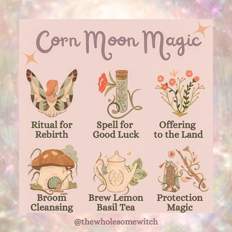 Full Moon Kitchen Witch, Sturgeon Moon Ritual, Wholesome Witch, Protection Rituals, Hedge Witchery, Witch Recipes, Corn Moon, Herbal Witch, Sturgeon Moon