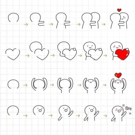 Cute Small Drawings, Dibujo Simple, Drawings For Boyfriend, Cute Easy Doodles, Easy Love Drawings, Getting A Tattoo, Seni Dan Kraf, Love Doodles, Minimalist Tattoos