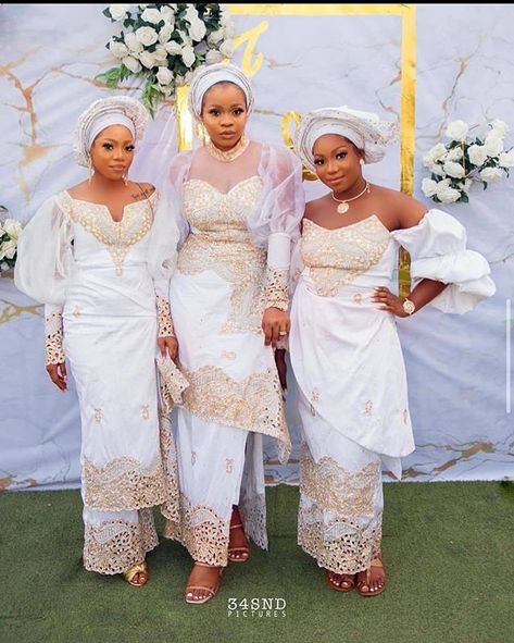 Sisters of the Groom  #Asoebi #AsoebiSpecial  Outfits @styledbykingronke  Photo @34sndpictures George Styles, Fashion Ankara Styles, Hausa Wedding, Igbo Bride, Sister Of The Groom, Igbo Wedding, Naija Wedding, Bridal Squad, Yoruba Wedding