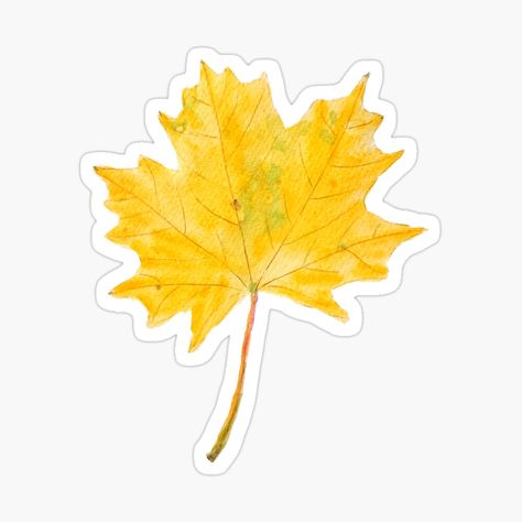 Maple Leaf Watercolor, Leaf Watercolor, Watercolor Stickers, Watercolor Design, Spooky Season, Maple Leaf, Top Artists, Sticker Design, Sell Your Art