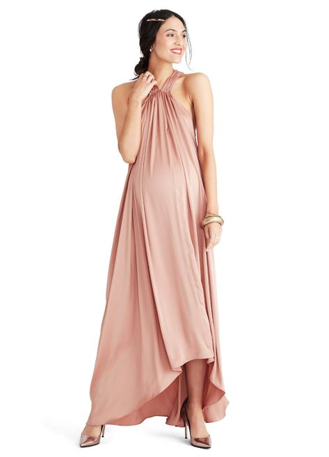 Fete Gown - Chic Evening Maternity Gown Pink | HATCH Collection – HATCH Collection Maternity Bridesmaid Dress Long, Pregnant Bridesmaid Dress, Maternity Evening Wear, Maternity Evening Gowns, Pregnant Bridesmaid, Maternity Evening, Hatch Maternity, Stylish Maternity Dress, Maternity Evening Dress