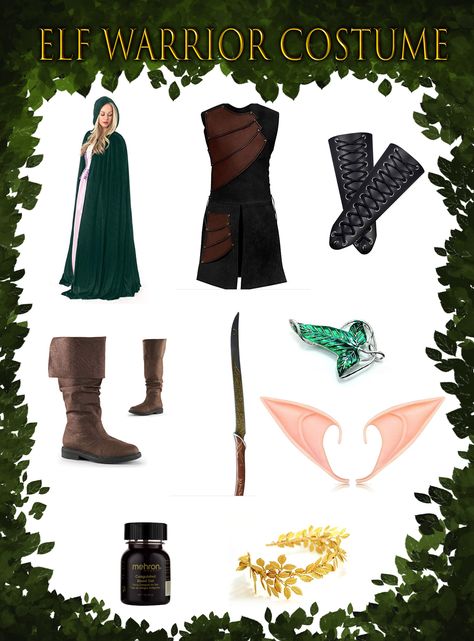 Looking for your last minute Halloween Costume!? I've got ya covered! You can't go wrong with an Elf Warrior costume! Bring out your elven side with these ideas from amazon. From cloaks, waistcoat, gauntlets, and boots, to swords, leaf pins, elf ears, and fake blood. I know you can rock this outfit.   https://torielborst.wixsite.com/torielscorner/torielscorner/elf-warrior-halloween-costume-from-amazon Lady Elf Costume, Elf Warrior Female Costume Diy, Wood Elf Costume Women, Elven Costume Halloween, Diy Elven Costume, Elf Warrior Female Costume, Woodland Elf Costume Diy, Elf Costumes Women, Elf Costume Ideas Women