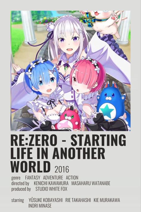 Re:Zero - Starting Life In Another World Mininalist Poster! Characters To Cosplay, Cosplay Clothes, Anime Inspiration, Anime Suggestions, Anime Drawing Books, Poster Anime, Animes To Watch, Hello Kitty Cartoon, Anime Printables