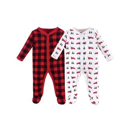 Holiday Sleep N Play Pajamas, 2pk (Baby Boys), Size: 3-6M Infant Christmas Outfit, Baby Vision, Union Suit, Baby Christmas Outfit, Hudson Baby, Baby Pajamas, Trendy Prints, Buffalo Check, Christmas Pajamas