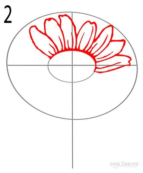 How to Draw a Sunflower (Step by Step Pictures) Drawing Sunflowers Simple, Sunflower Painted Rocks Ideas, Easy Sunflower Drawing Simple, How To Draw A Sunflower Step By Step, Painting Sunflowers Easy Step By Step, Sun Flowers Drawing, How To Draw A Sunflower, Drawings Of Sunflowers, How To Draw Sunflowers