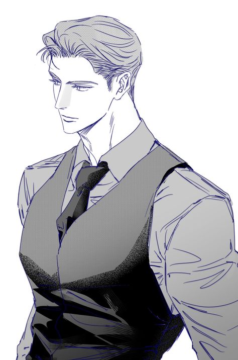 Manga Men Drawing, Ceo Man, Bodyguard Aesthetic, Passion Manhwa, Manga Man, Manhwa Men, Manhwa Male, Male Art Reference, Suit Drawing