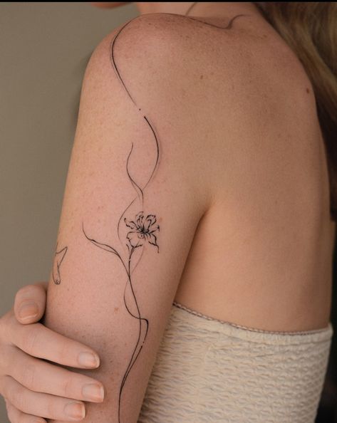 Back Tattoo Women Astronomy, Dainty Nature Tattoos, Lillie Tattoo, Significant Tattoos, Simbols Tattoo, Lilly Tattoo, Lyrics Tattoo, Spine Tattoos For Women, Парные Тату