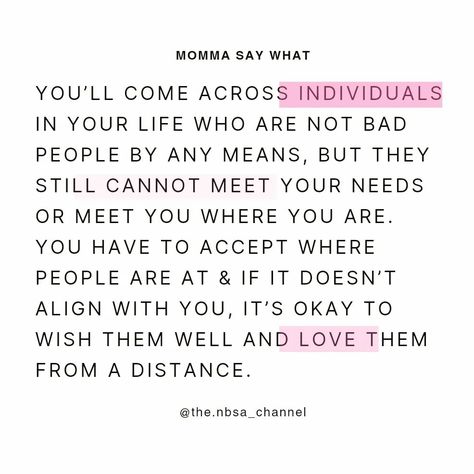 Yo Momma Say Your Boundaries Matter. Some individuals will not be able to accept that. It's okay. Its not your job to change them or force them to rise to your level. All you can do is love yourself, and wish them well. Focus on your growth and well-being. They can change and be there for you, or stay the same, with loving them from a distance. People must respect your boundaries, even if they don't like them.   Set boundaries to keep those who are not FOR you, AWAY from your peace. And some... Be There For Those Who Are There For You, Wish Them Well Quotes, Not Respecting Boundaries, Boundaries Respect, Respect Your Boundaries, Boundaries Quotes, Yo Momma, Horrible People, Done Quotes