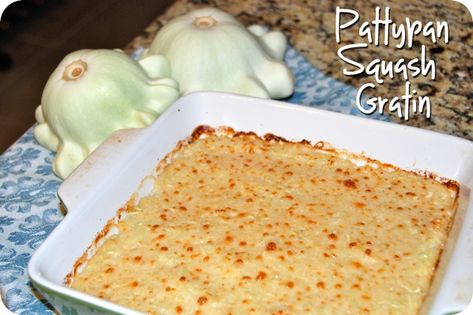 Pattypan Squash Gratin | Flying on Jess Fuel Pan Squash Recipe, Patty Pan Squash Recipe, Fried Eggplant Recipes, Squash Gratin, Pan Squash, Pattypan Squash, Jewish Cuisine, Squash Recipe, Vegetarian Side Dishes