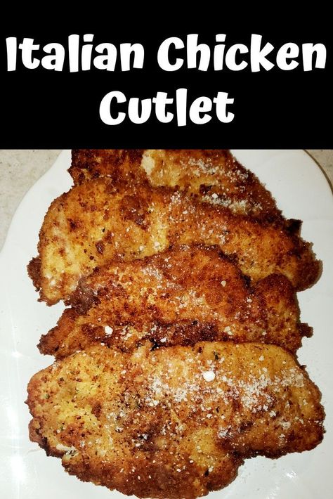 Italian Chicken Cutlet, Chicken Breaded, Chicken Cutlet Recipes, Chicken Cutlet, Chicken Breast Recipes Baked, Cutlets Recipes, Italian Family, Chicken Entrees, Italian Chicken