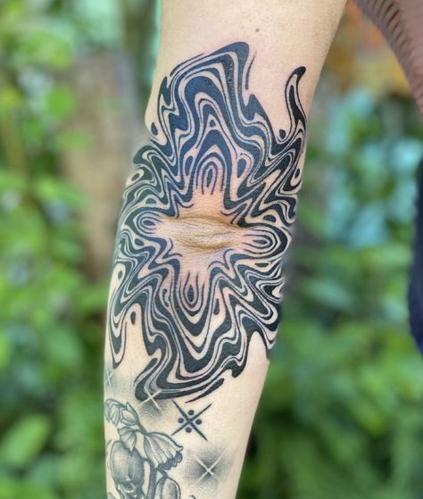 The Elbow Tattoo, Elbow Tattoo, Elbow Tattoos, Knee Tattoo, Tattoo Cover, Up Tattoos, Black Ink Tattoos, Abstract Tattoo, Dope Tattoos