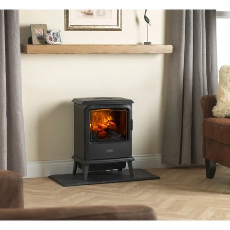 Dimplex Bayport Optimyst Ultra-realistic 3D Flame Effect Electric Stove Fire, 44cm W with remote control & Reviews | Wayfair.co.uk Electric Stove Fireplace Ideas, Playroom Cupboards, Morocco Bedroom, Dimplex Optimyst, Fireplace Sconces, Prefab Fireplace, Small Electric Fireplace, Faux Mantel, Electric Stove Fireplace