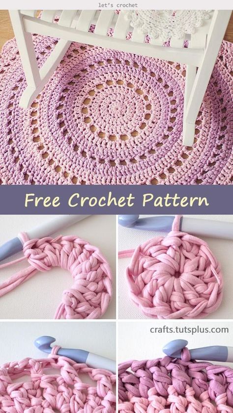 Easy Crochet Rug Patterns, Diy Crochet Rug, Easy Crochet Rug, Crochet Rug Patterns Free, Crochet Doily Rug, Awesome Crochet, Doily Rug, Crochet Rugs, Crochet Mat