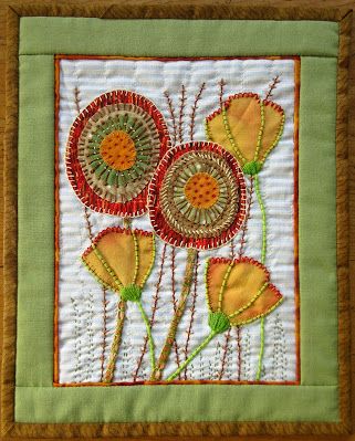 Applique Textile Art, Fall Slow Stitching, Slow Stitch Flowers, Slow Stitch Patterns, Autumn Slow Stitching, Slow Stitching Flowers, Hand Sewn Projects, Slow Stitching Ideas, Things I Should Have Said