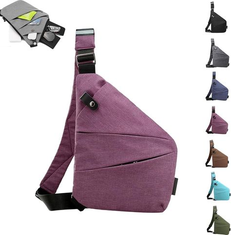 Wander Anti Theft Travel Bag,Crossbody Travel Bag, Sling Bag Travel Crossbody Bag for Women Men (right shoulder, purple): Handbags: Amazon.com Bag For Travel For Women, Crossbody Travel Bag, Sling Bag For Men, Anti Theft Bag, Pull Oversize, Travel Crossbody, Crossbody Bags For Travel, Mens Travel Bag, Travel Bags For Women