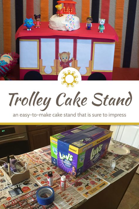 Daniel Tiger Trolley, Daniel Tiger Cake, Daniel Tiger Party, Daniel Tiger Birthday Party, Tiger Party, Tiger Birthday Party, Tiger Birthday, Daniel Tiger, Second Birthday