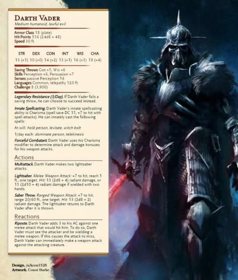 Dnd Homebrew Characters, Homebrew Monsters, D&d Online, Dnd Stats, Star Wars The Old Republic, Dnd Homebrew, Star Wars The Old, Dungeon Master's Guide, Dnd Races