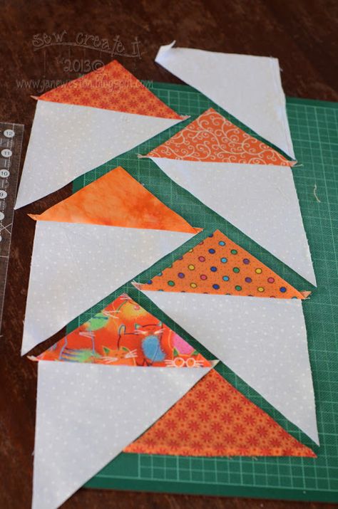 sew create it: Rainbow Migrating Geese –Tutorial Flying Geese Quilt, Quilt Modernen, Quilt Border, Quilt Block Tutorial, Triangle Quilt, Patchwork Quilting, Flying Geese, Quilting Techniques, Free Quilting