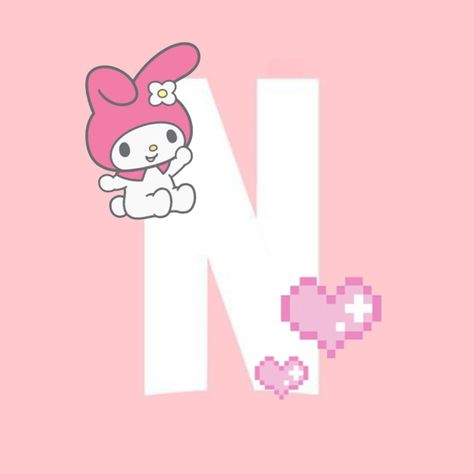 Pink Netflix Icon, Sanrio App Icons, Netflix Icon, Cat App, Ipad Organizer, Netflix App, Kawaii App, Badge Icon, App Store Icon