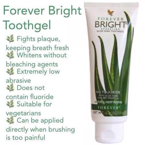 Aloe Tooth Gel - natural teeth whitener, no Flouride. Aloe Benefits, Aloe Vera Gel Forever, Forever Bright Toothgel, Viva Forever, Forever Living Business, Forever Living Aloe Vera, Tooth Gel, Beauty Zone, Teeth Whitener