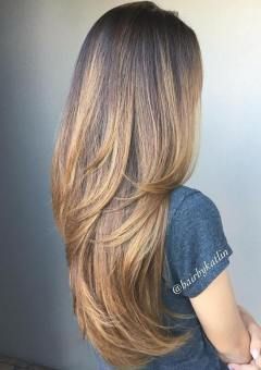 Long Hairstyles and Haircuts for Long Hair in 2020 — The Right Hairstyles Haircut Styles For Girls, Layers Haircuts, Trendy Layered Hairstyles, Hottest Haircuts, Coffee Brown Hair, Light Brown Balayage, Women Haircuts, Long Face Hairstyles, Face Shape Hairstyles