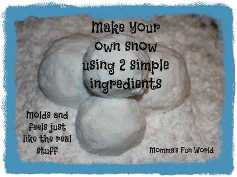 Make your own "Fake" sensory snow that feels real using only 2 ingredients. Must try lots of fun!! Sensory Snow, Make Your Own Snow, Fake Snow, Winter Preschool, Fun World, How To Make Snow, Preschool Science, Frozen Birthday, Noel Christmas