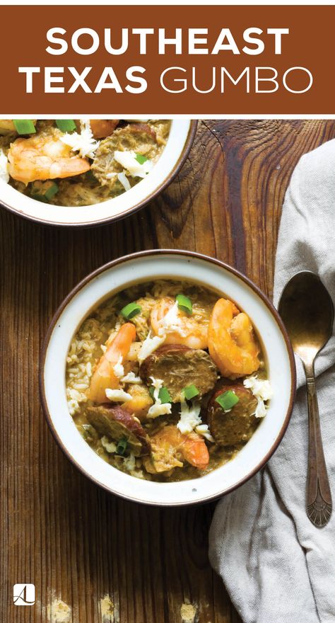 Texas Gumbo Recipe, Southern Seafood Gumbo, Cajun Shrimp And Sausage Gumbo, Shrimp And Sausage Gumbo Southern Living, Paul Prudhomme Gumbo, Chicken Sausage Shrimp Okra Gumbo, Vegetarian Gumbo, Coastal Food, Chicken Gumbo