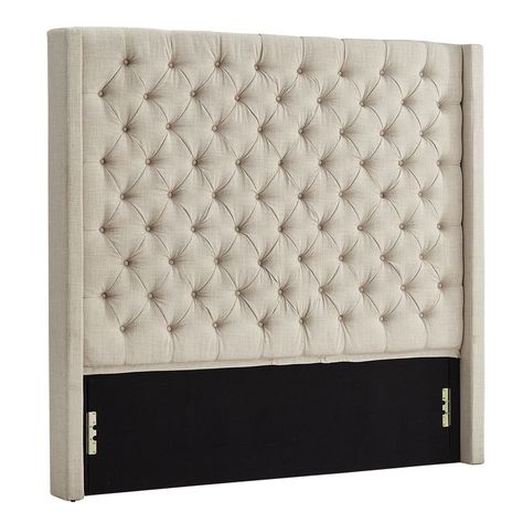 Beige Upholstered Headboard, Diamond Tufted Headboard, All White Bedroom, Fabric Upholstered Bed, Head Boards, Colorful Headboard, Tufted Upholstered Headboard, Button Tufted Headboard, Slatted Headboard