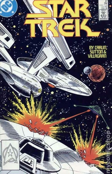 Star Trek (1984 1st Series DC) 47 Star Trek Poster, George Perez, Star Trek Series, Star Trek Art, Dc Comic Books, Star Trek Tos, Comic Book Covers, Fun Comics, Comic Covers