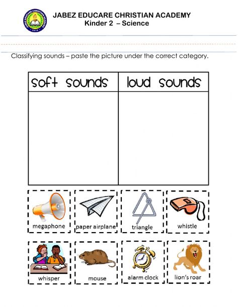 Sounds Worksheet, Senses Preschool, Speech And Hearing, Sound Science, Music Lessons For Kids, Elementary Music Lessons, 1st Grade Science, Music Curriculum, Music Worksheets