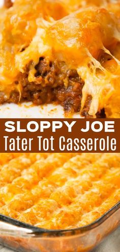 Sloppy Joe Tater Tot Casserole - This is Not Diet Food Sloppy Joe Tater Tot Casserole, Tater Tot Recipes, Tater Tot Casserole Recipes, Ground Beef Casserole Recipes, Tot Casserole, Tater Tot Casserole, Beef Casserole Recipes, Ground Beef Casserole, Dinner With Ground Beef