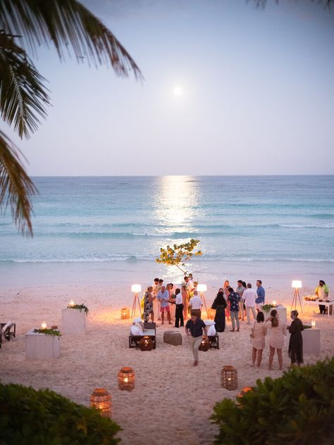 Harbour Island Wedding — Candice Edinger Beach Wedding Caribbean, Beach Club Wedding Decor, Small Island Wedding, Beach Wedding Welcome Party, Harbour Island Wedding, Beach Welcome Party, Beach Cocktail Wedding, Beach Party Aesthetic, Brazil Wedding