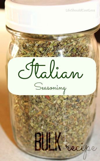 Bulk Italian Seasoning Recipe. It Fills a Pint Jar! |LIFE SHOULD COST LESS Italian Seasoning Recipe, Homemade Italian Seasoning, Basic Italian, Homemade Dry Mixes, Italian Dressing Mix, Zesty Italian Dressing, Homemade Spice Mix, Homemade Mixes, Spice Mix Recipes