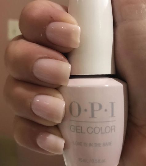 OPI Love is in the Bare | 5 coats #gelnailcolors Love Is In The Bare Opi Gel Polish, Opi Beige Of Reason, Opi Neutral Nail Polish Shades, Opi Gel Love Is In The Bare, Bare My Soul Opi Gel, Opi Love Is In The Bare, Love Is In The Bare Opi Gel, Best Opi Colors, Opi Gel Manicure