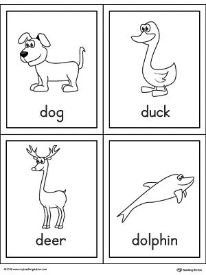 Letter D Words and Pictures Printable Cards: Dog, Duck, Deer, Dolphin Worksheet.The Letter D Words and Pictures Printable Cards can be used for flashcards, various games and/or help your student associate unfamiliar words with a picture. Picture cards for dog, duck, deer, and dolphin. Letter D Words And Pictures, Dolphin Worksheet, Letter D Words, D For Duck, D Words, D For Dog, Sounds Worksheet, Jolly Phonics Activities, Letter A Words