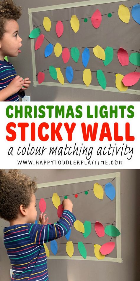 Christmas Learning Activities, Christmas Activities For Toddlers, Sticky Wall, Holidays With Toddlers, Christmas Lesson, December Activities, Fun Christmas Activities, Activity For Toddlers, Art Activities For Toddlers