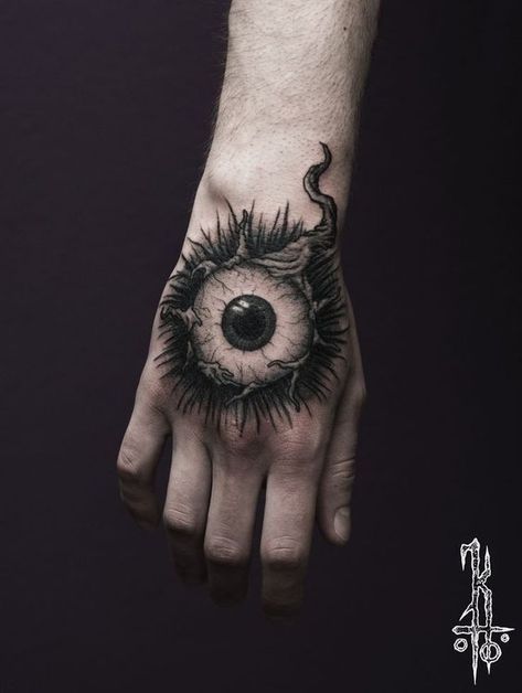 Have you been thinking about a cute tattoo on your hand for a long time, but haven't taken the risk yet? It's a really complicated step, so it's worth exploring this question further. We told you all about this tattoo spot and shared some cool designs. Rip Tattoos For Mom, Gotik Tattoo, Eyeball Tattoo, Feminine Skull Tattoos, Feminine Tattoo Sleeves, Evil Tattoos, Cute Tattoo, Pretty Hand Tattoos, Scary Tattoos