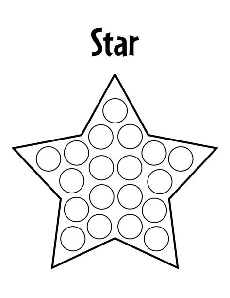 Space Theme Curriculum Preschool, Marker Coloring Pages, Shape Worksheets For Preschool, Marker Coloring, Shape Activities Preschool, Printable Star, Free Preschool Printables, Preschool Coloring Pages, Shapes Preschool