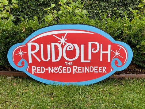 Rudolph the Red Nosed Reindeer Christmas Yard Art - Etsy Canada Rudolph Outdoor Decorations, Rudolph Outdoor Display, Vintage Rudolph The Red Nosed Reindeer, Rudolph The Red Nosed Reindeer Christmas Tree, Rudolph The Red Nosed Reindeer Crafts, Hoco Decorations, Christmas Hallway, Rudolph Red Nose, Rudolph Red Nosed Reindeer