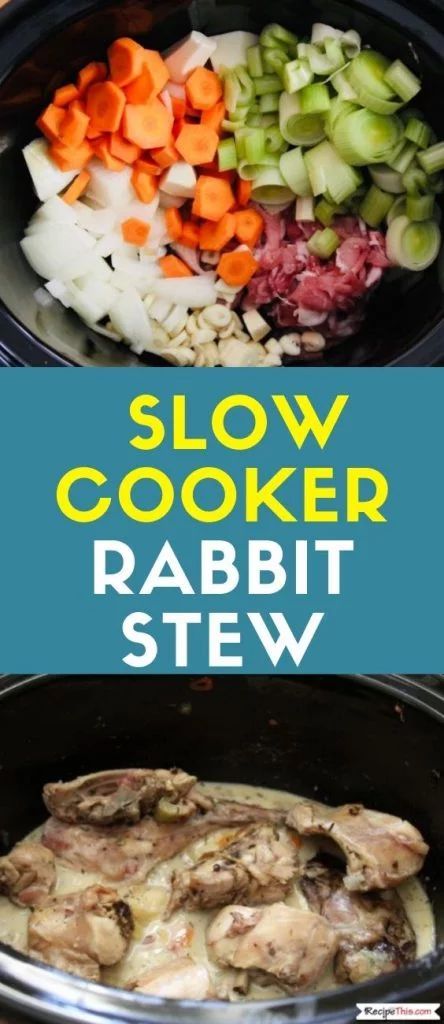 Crockpot Rabbit Recipe, Slow Cooker Rabbit, Rabbit Stew Recipe, Easy Rabbit Recipe, How To Cook Rabbit, Crock Recipes, Slow Cooker Venison, Rabbit Recipe, Rabbit Stew